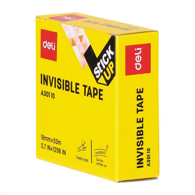 Banda adeziva 18mmx33m invisible cutie carton deli
