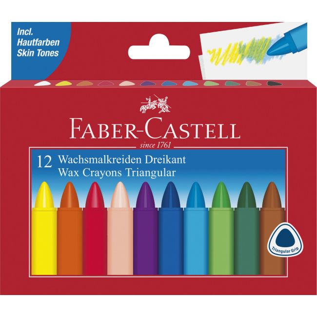 Creioane cerate triunghiulare faber-castell