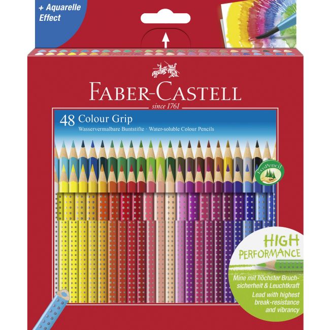 Creioane colorate 48 culori grip 2001 faber-castell