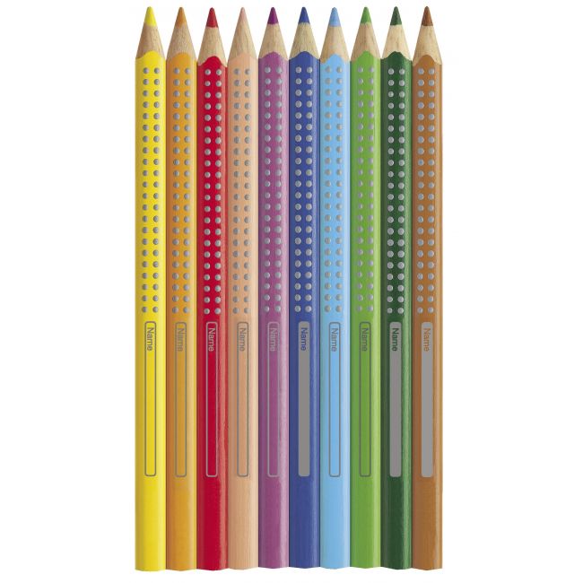 Creioane colorate jumbo grip faber-castell