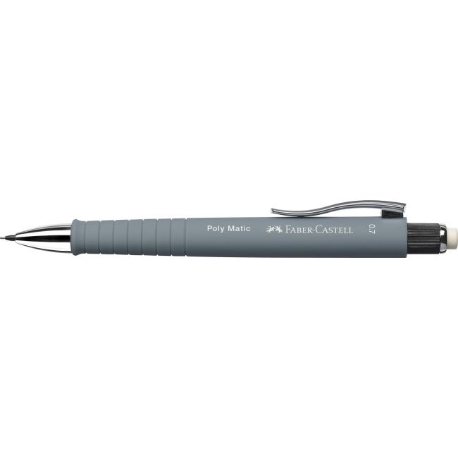 Creion mecanic 0.7mm poly matic gri faber-castell