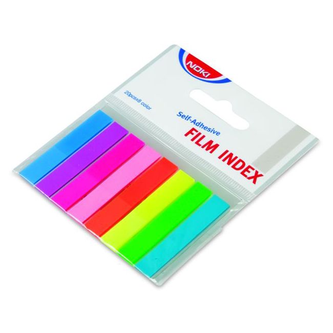 Index adeziv plastic 8 x 45 mm 8 culori noki