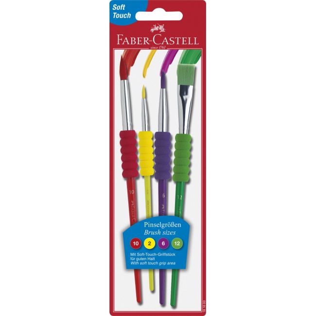 Pensula soft touch set 4 faber-castell