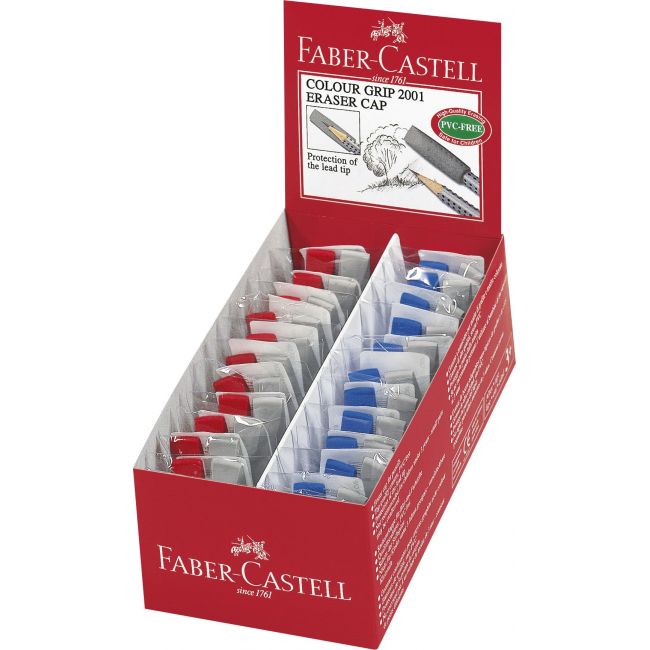 Radiera capac grip 2001 2/set faber-castell