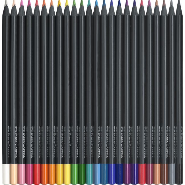 Creioane colorate 24 culori black edition faber-castell