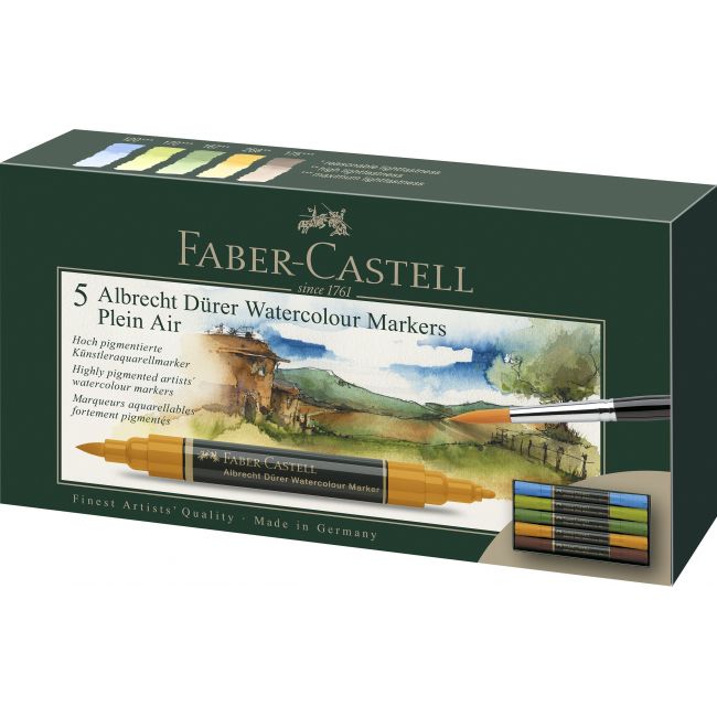 Set 5 markere solubile albrecht durer peisaj faber-castell