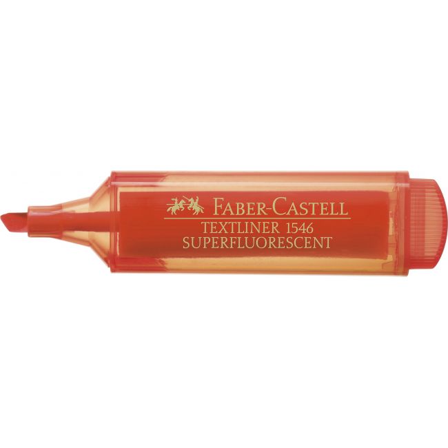 Textmarker portocaliu superfluorescent 1546 faber-castell