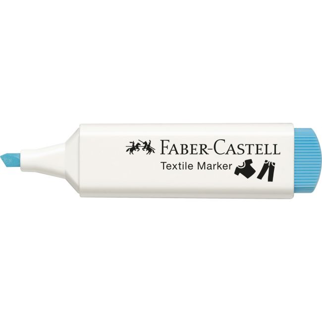 Marker textil bleu faber-castell