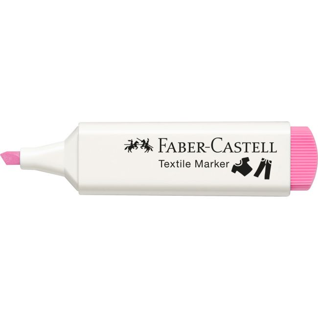 Marker textil roz faber-castell
