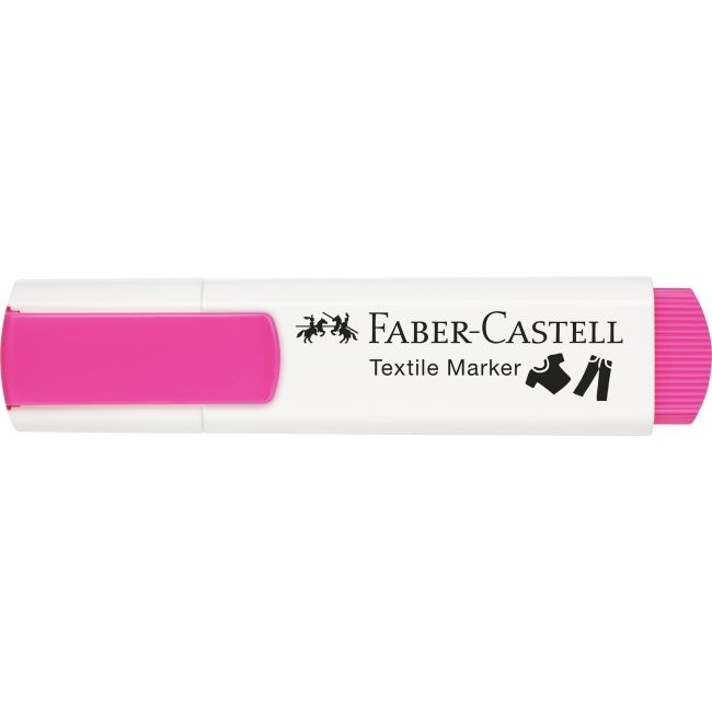 Marker textil roz neon faber-castell