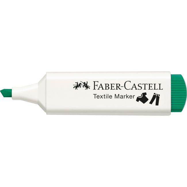Marker textil verde faber-castell