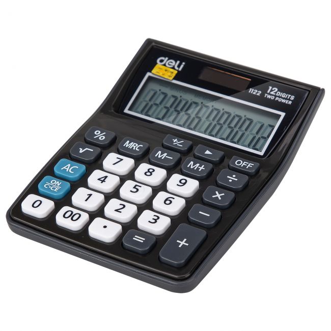 Calculator buzunar 12dig alb-gri 1122 deli