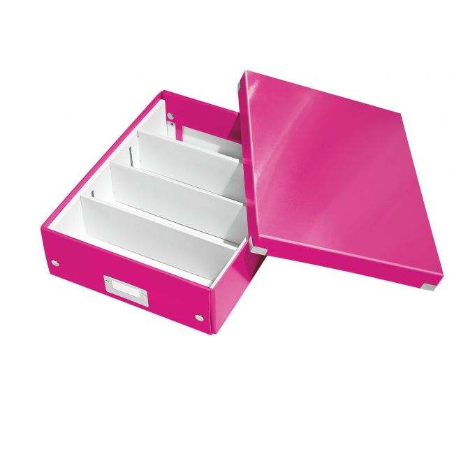 Cutie organizer medie roz click&store leitz