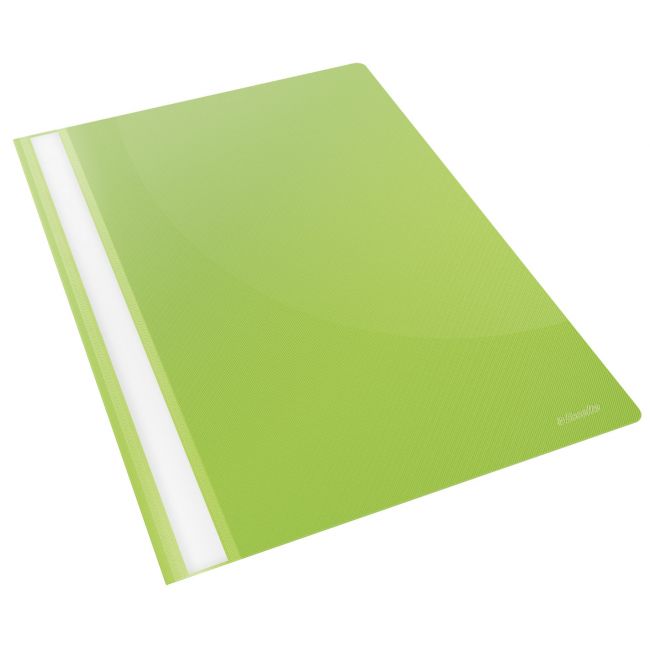 Dosar plastic cu sina verde 25/set esselte