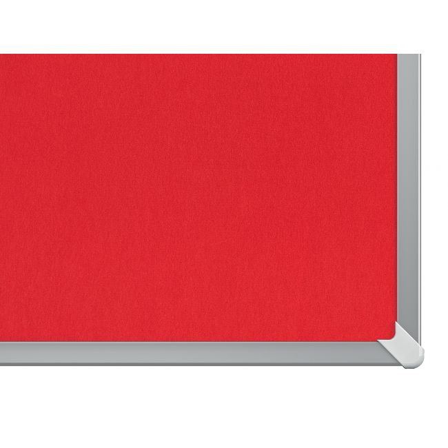 Panou textil widescreen 32"(721*411mm) rama aluminiu rosu nobo