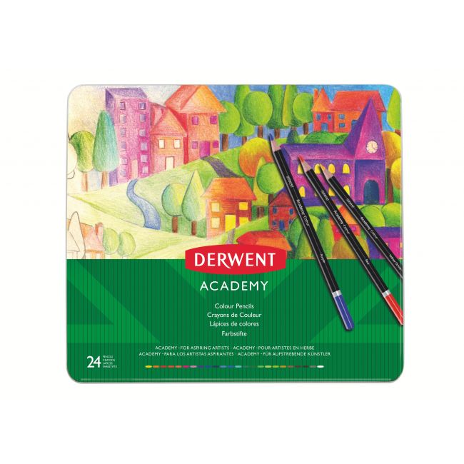 Creioane colorate 12 culori derwent academy