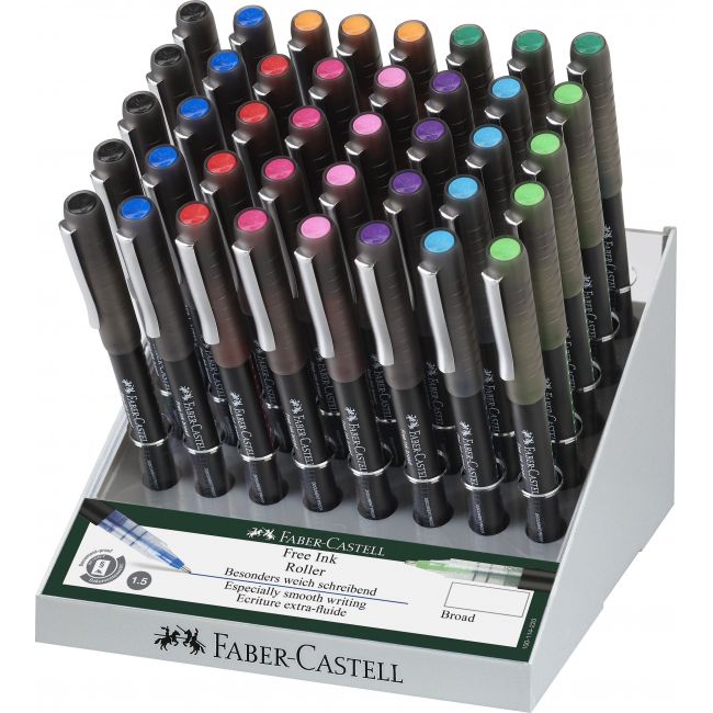 Display 40 buc roller free ink 1.5mm faber-castell