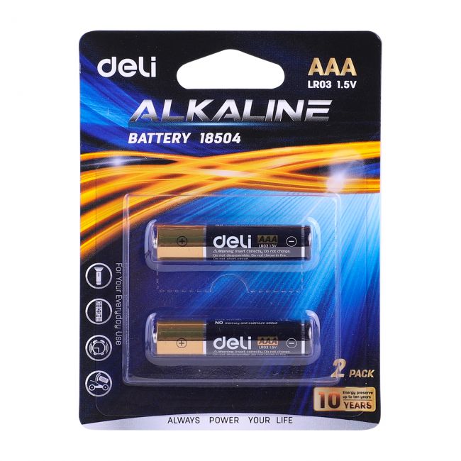 Baterii r3(aaa) alcaline 2 buc/set deli