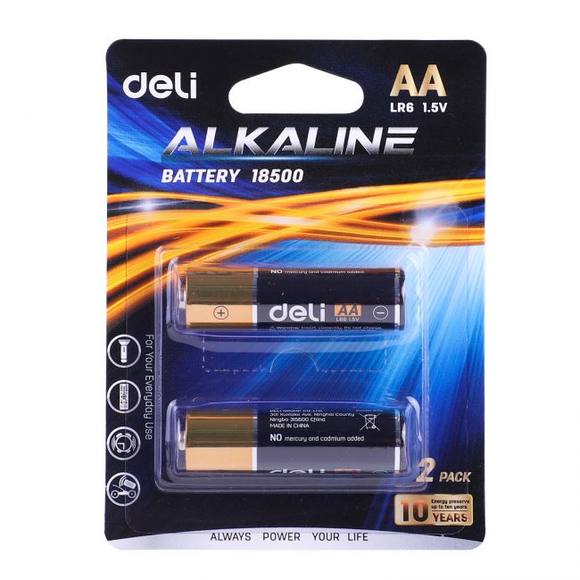 Baterii r6(aa) alcaline 2 buc/set deli