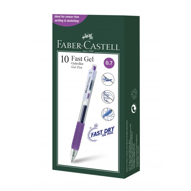 Pix cu gel 0.7mm fast gel violet faber-castell
