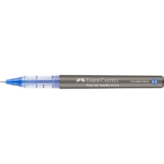 Roller free ink needle 0.5mm albastru faber-castell