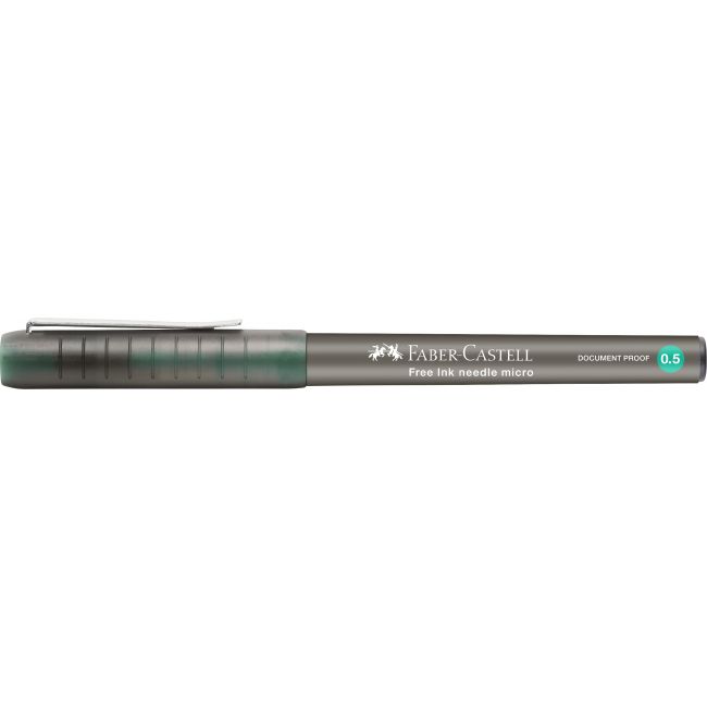 Roller free ink needle 0.5mm verde faber-castell