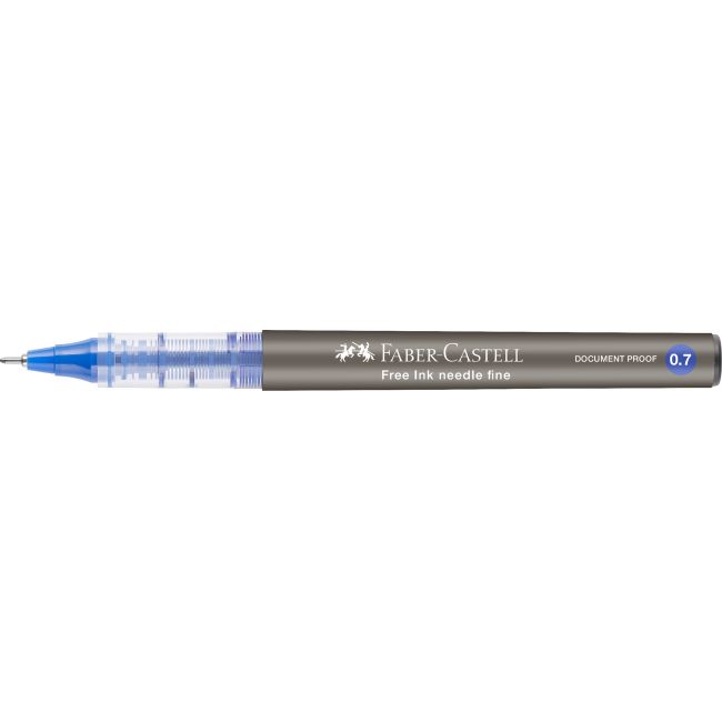 Roller free ink needle 0.7mm albastru faber-castell