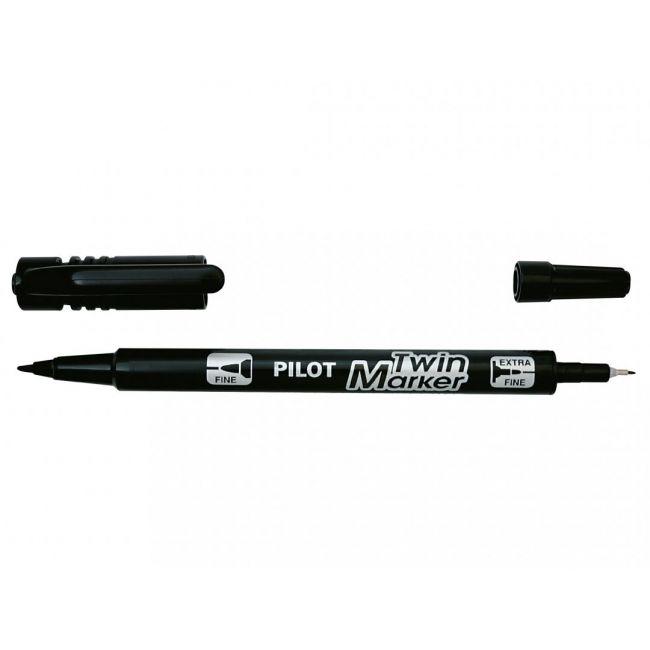 Marker cd 2 capete negru twin pilot