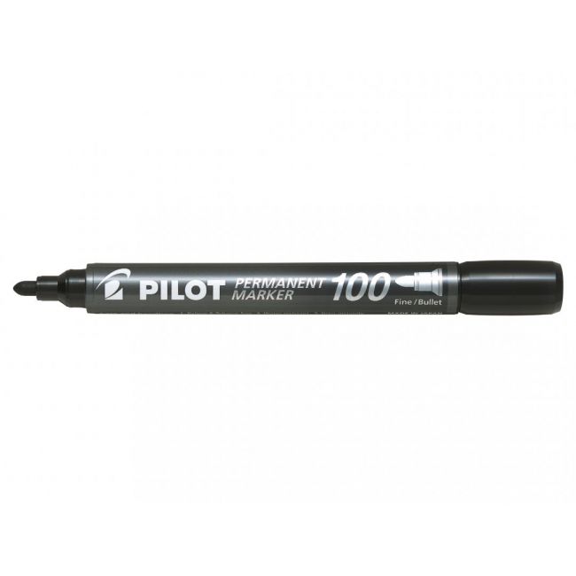 Marker permanent negru varf rotund 3mm 100 pilot