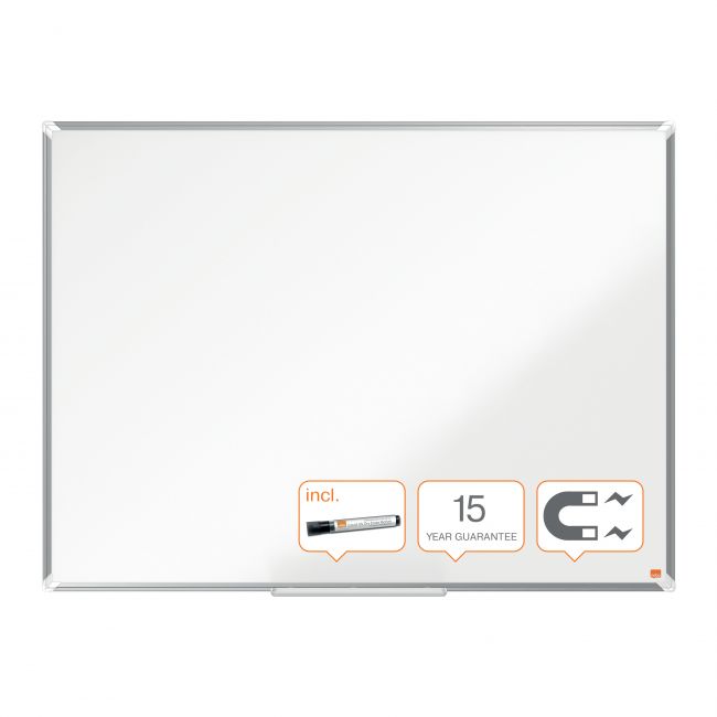 Whiteboard magnetic otel lacuit 90*120cm premium plus nobo