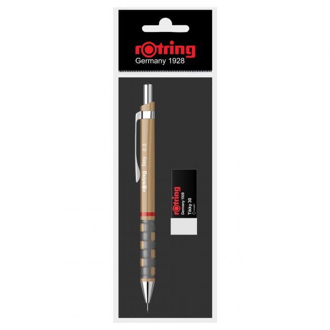Set creion mecanic rotring tikky 0.5 mm + radiera, diverse culori