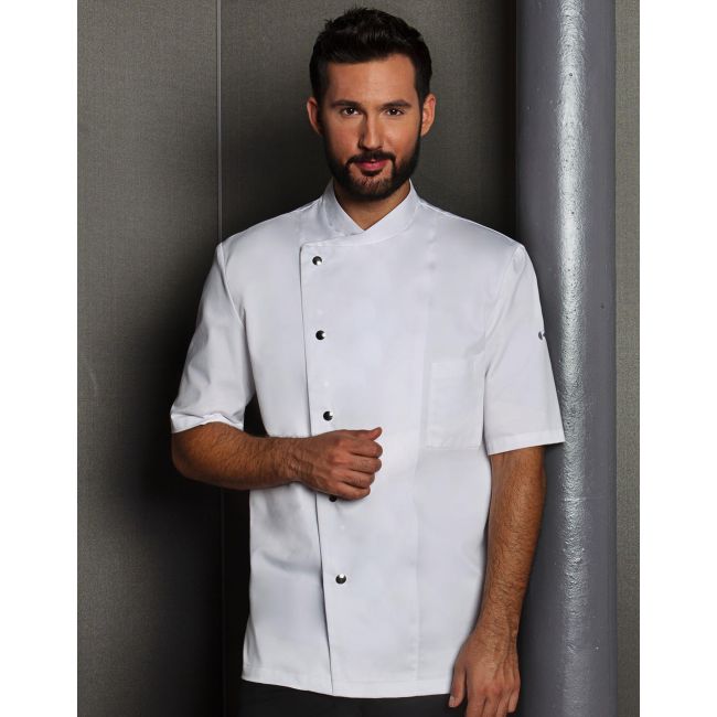 Chef jacket gustav short sleeve black marimea 46 (s)