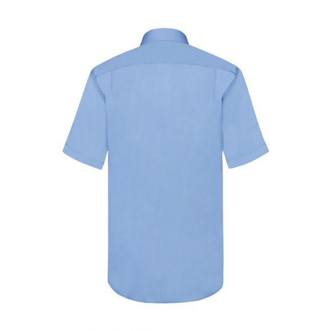 Poplin shirt short sleeve white marimea s (37"-38")