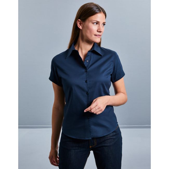 Ladies' classic twill shirt french navy marimea xs (34)
