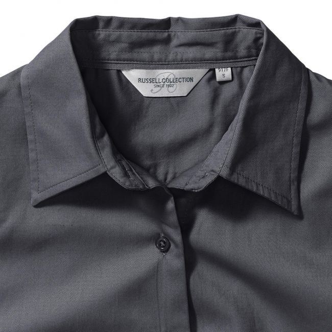 Ladies' classic twill shirt zinc marimea l (40)