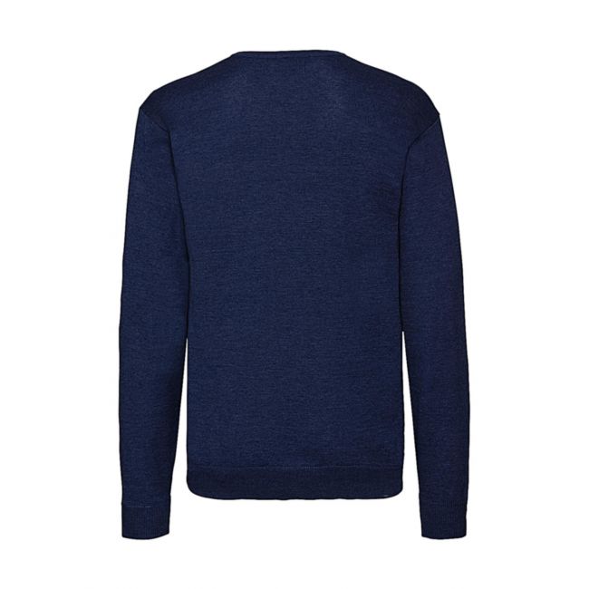 Men's v-neck knitted pullover black marimea xs