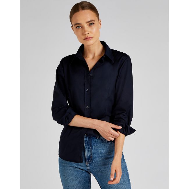 Women's tailored fit workwear oxford shirt light blue marimea s