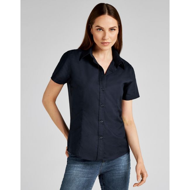 Women's tailored fit workwear oxford shirt ssl black marimea 2xl