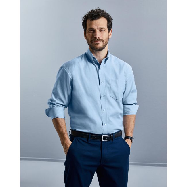 Oxford shirt ls oxford blue marimea m