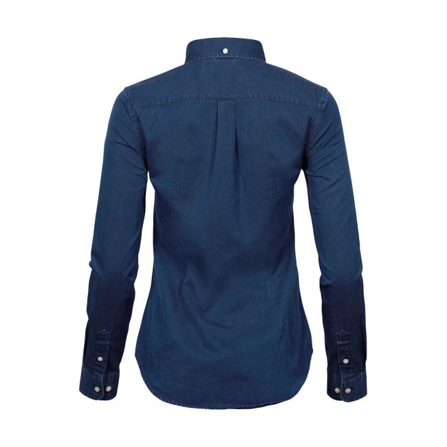 Ladies casual twill shirt indigo marimea xs