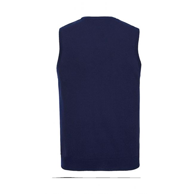 Adults' v-neck sleeveless knitted pullover french navy marimea l