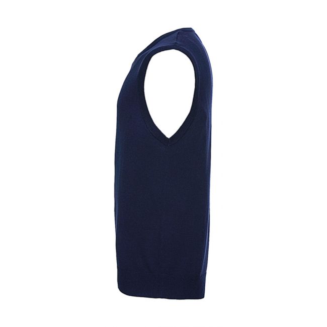 Adults' v-neck sleeveless knitted pullover french navy marimea xs