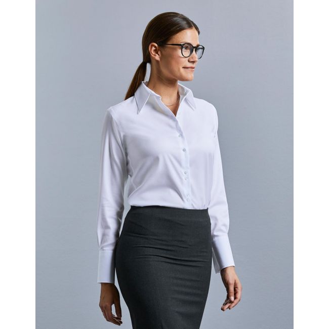 Ladies' ultimate non-iron shirt ls white marimea m (38)