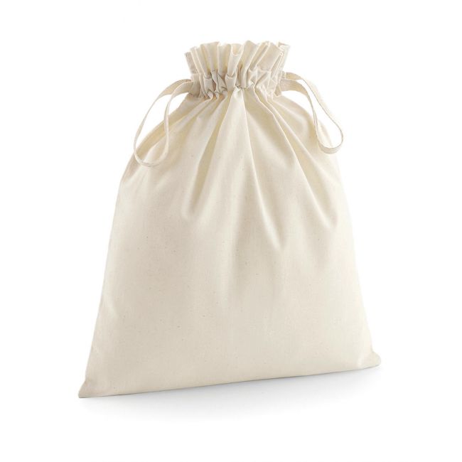 Organic cotton drawcord bag black marimea m