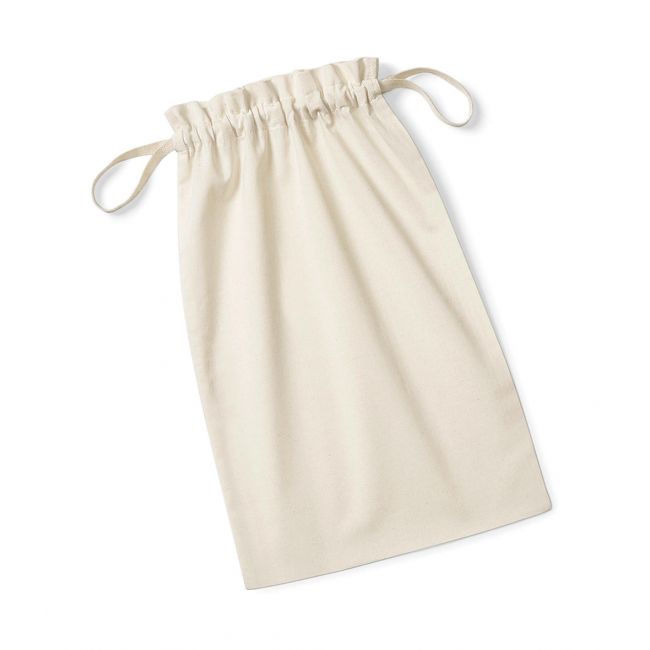 Organic cotton drawcord bag natural marimea m