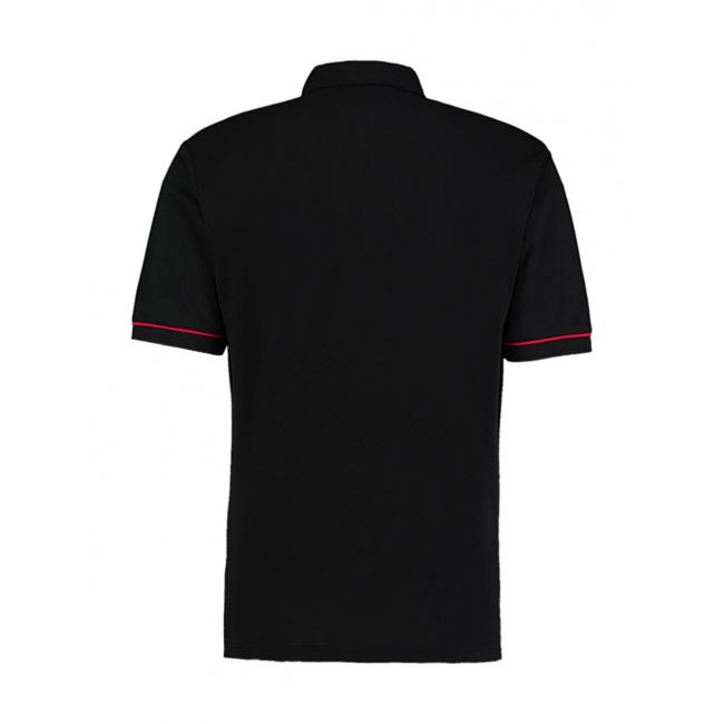 Classic fit button down contrast polo shirt black/white marimea xl