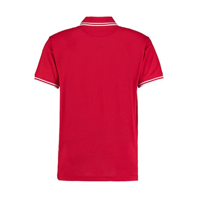 Classic fit tipped collar polo black/red marimea l