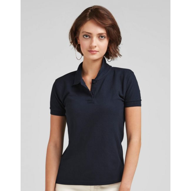 Ladies' poly cotton polo navy marimea xs