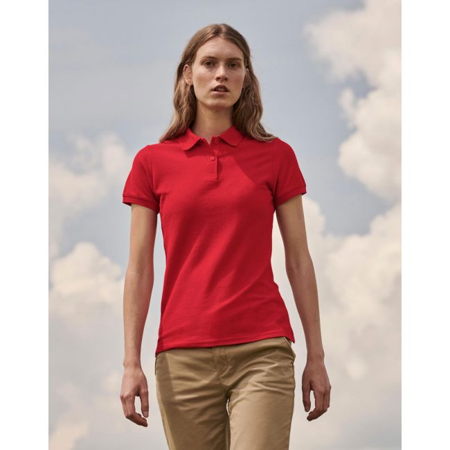 Ladies 65/35 polo white marimea l