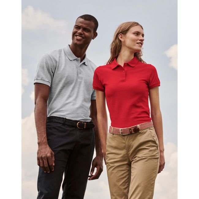 Ladies 65/35 polo burgundy marimea l